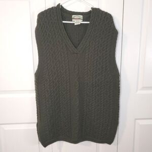 Vintage Aran Crafts Ireland 100% Merino Wool Made in Ireland Cableknit Sweater